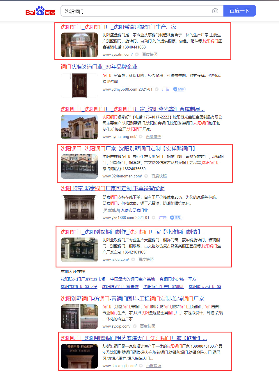 沈陽(yáng)銅門(mén)網(wǎng)站優(yōu)化案例